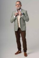 Zielona marynarka męska w kratę