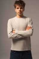 Szary longsleeve męski