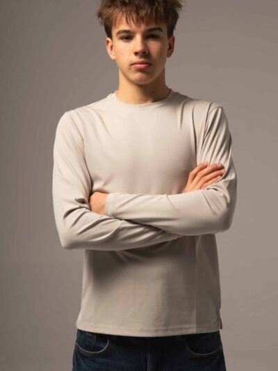 Szary longsleeve męski