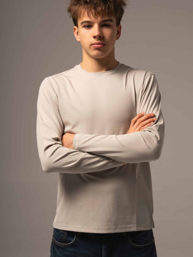 Szary longsleeve męski