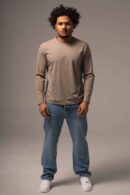 Niebieskie jeansy męskie o kroju baggy