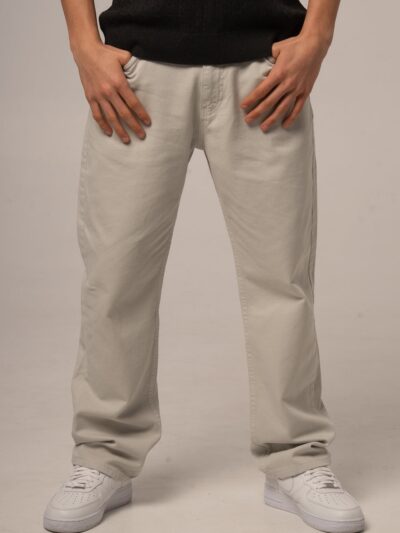 Szare jeansy męskie z prostą nogawką