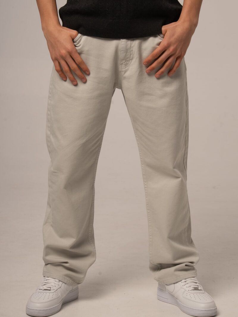 Szare jeansy męskie z prostą nogawką