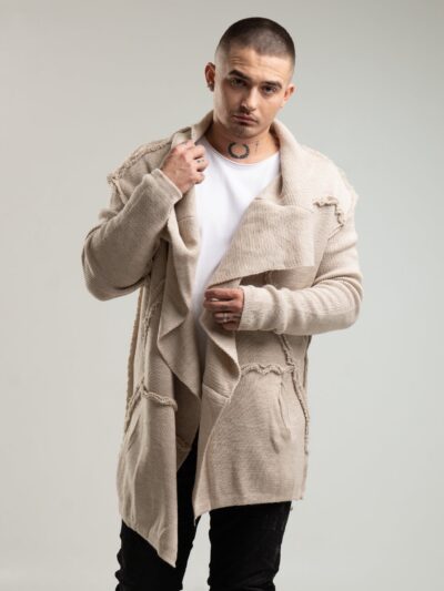 Beżowa narzuta męska