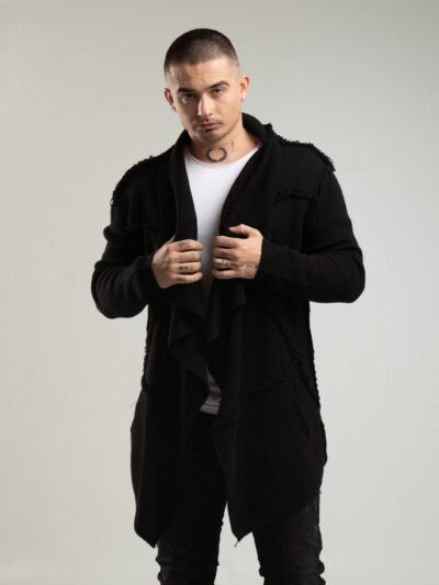 Czarna narzuta męska