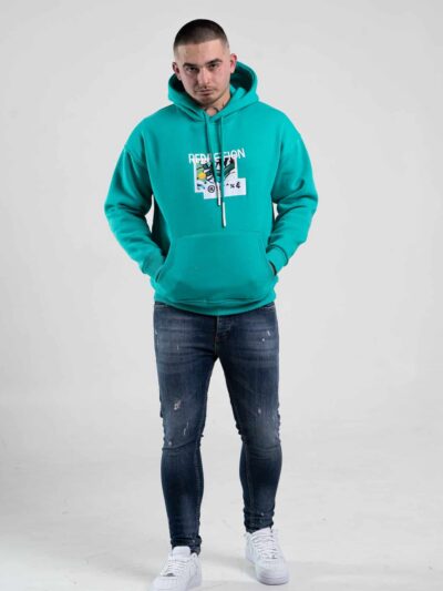 Turkusowa bluza męska "Conception"