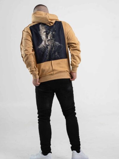 Musztardowa bluza męska "Tupac"