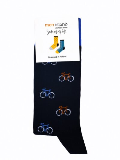 Skarpetki "Rowery na granatowym tle"