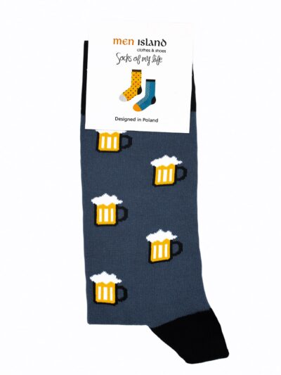 Skarpetki "Piwo na szarym tle"