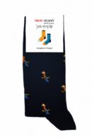 Skarpetki "Papugi na granatowym tle"