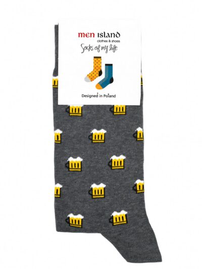 Skarpetki "Piwa na szarym tle"