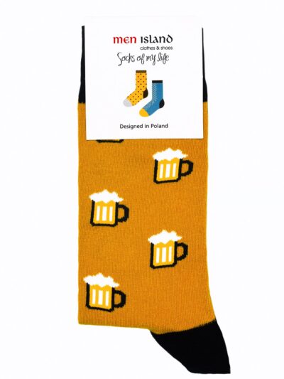 Skarpetki "Piwa na musztardowym tle"
