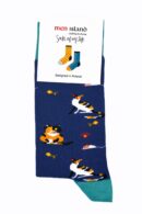 Skarpetki "Koty na niebieskim tle"