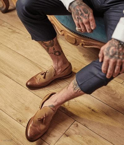 Loafersy męskie w odcieniach brązu