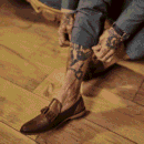 Bordowe skórzane loafersy