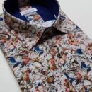 Koszula męska z wielobarwnym motywem kwiatowym