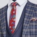 Niezwykle szykowny krawat męski w odważnej kolorystyce