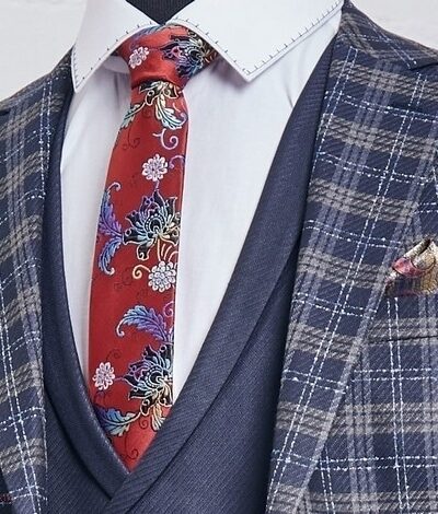 Niezwykle szykowny krawat męski w odważnej kolorystyce