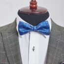 Muszka "Złote kwiatki na chabrowym tle"