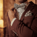 Muszka "Czerwono-czarna krata"