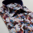 Różnokolorowa koszula męska z odważnym deseniem