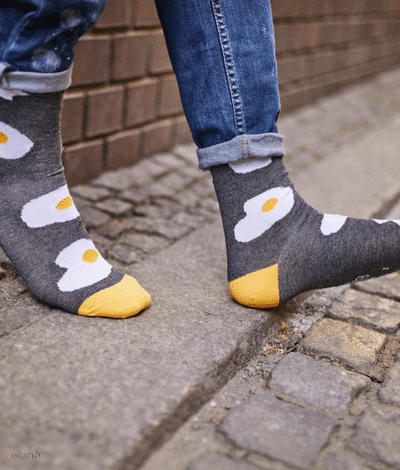 Skarpety "Jajka na szarym tle"