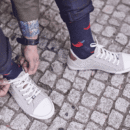 Skarpety "Papryki na granatowym tle"