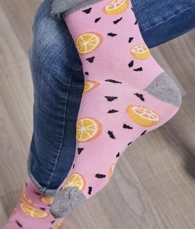 Skarpety "Pomarańcze na różowym tle"