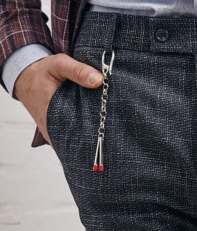 Stylowe spodnie męskie w kolorze granatowym