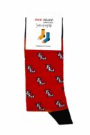 Skarpetki "Pieski na czerwonym tle"