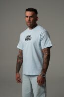 Błękitna koszulka męska z akcentem Mickey mouse