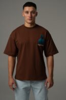 Brązowa koszulka męska “Trust nobody”