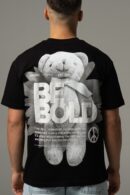 Czarna koszulka męska oversize “Be bold”