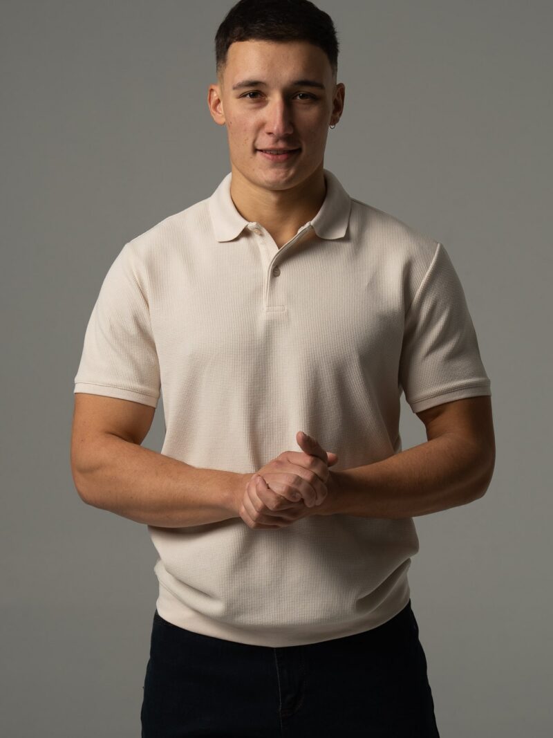 Polo męskie w kolorze ecru