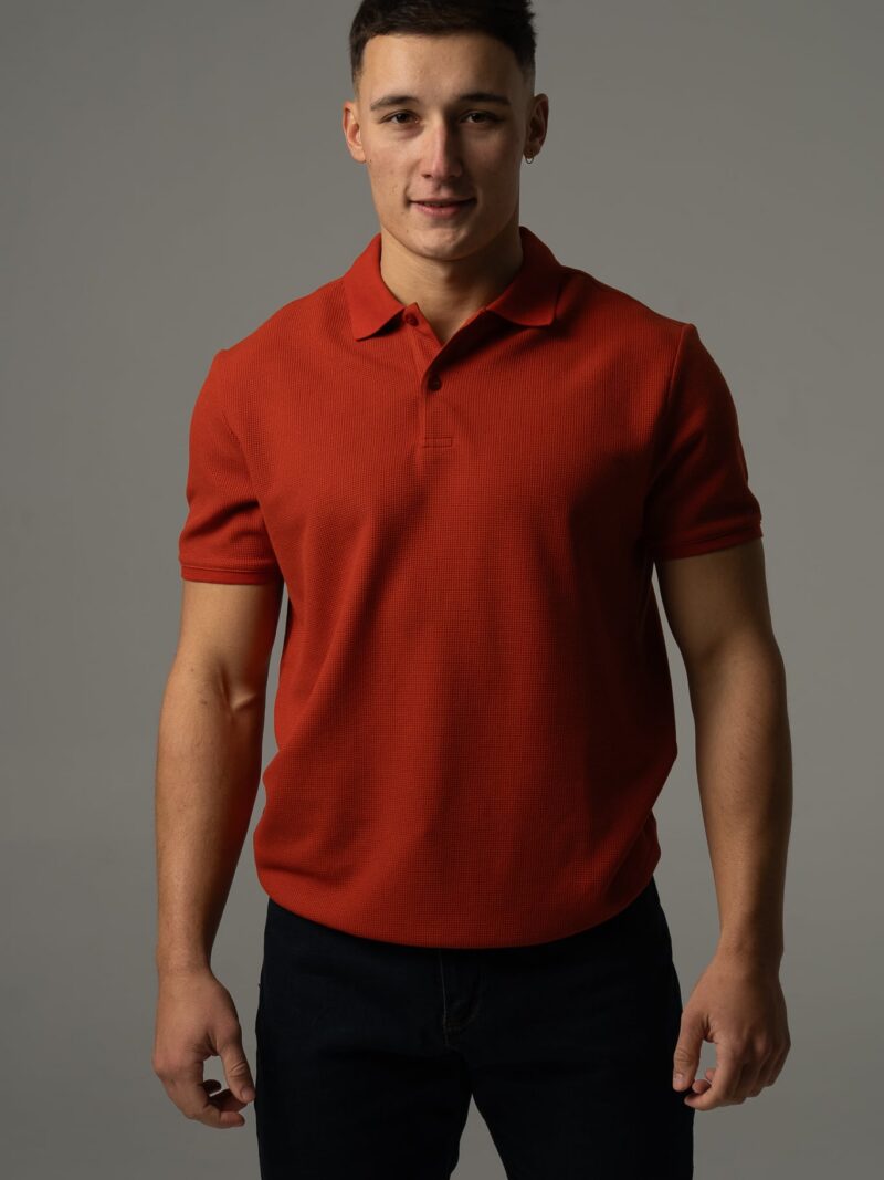 Ceglane polo męskie