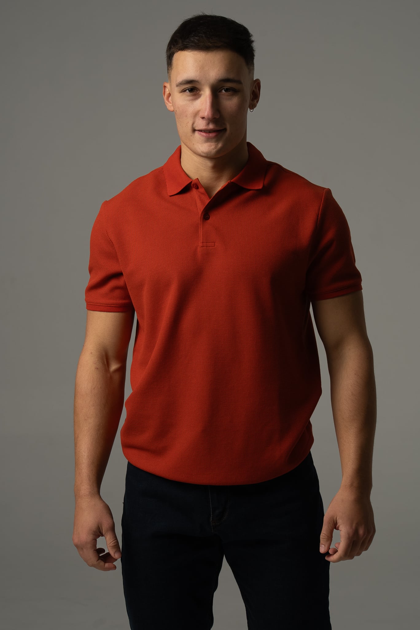 Ceglane polo męskie