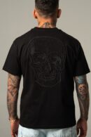 Czarna koszulka męska z czaszką