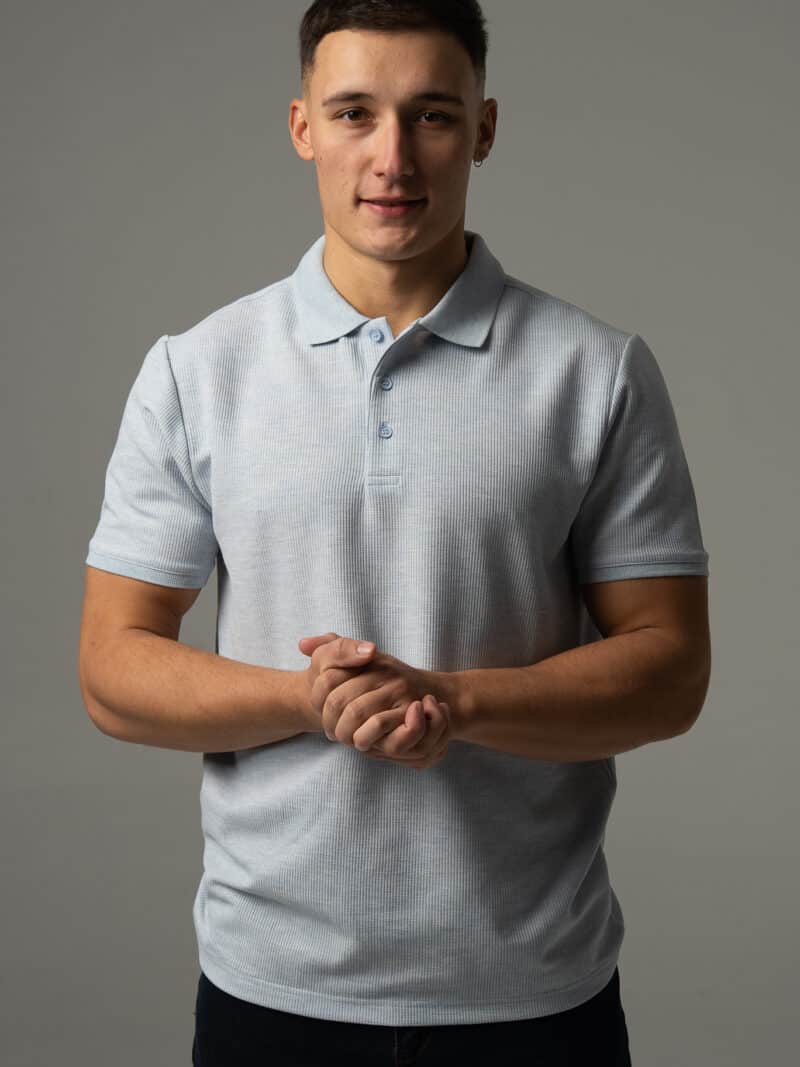 Jasnobłękitne polo męskie