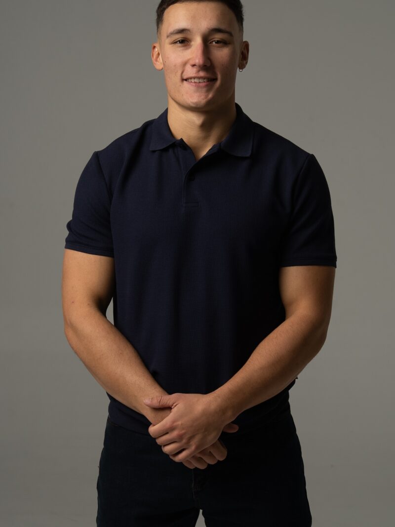 Granatowe polo męskie