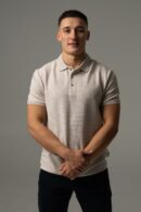 Polo męskie w kolorze beżowego melanżu