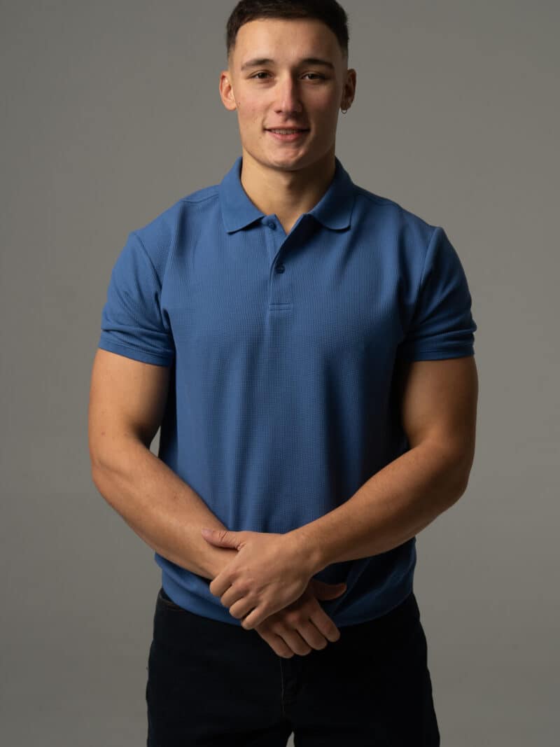 Niebieskie polo męskie