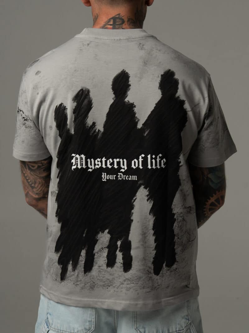 Szara koszulka męska “Mystery of life”