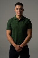 Ciemnozielone polo męskie