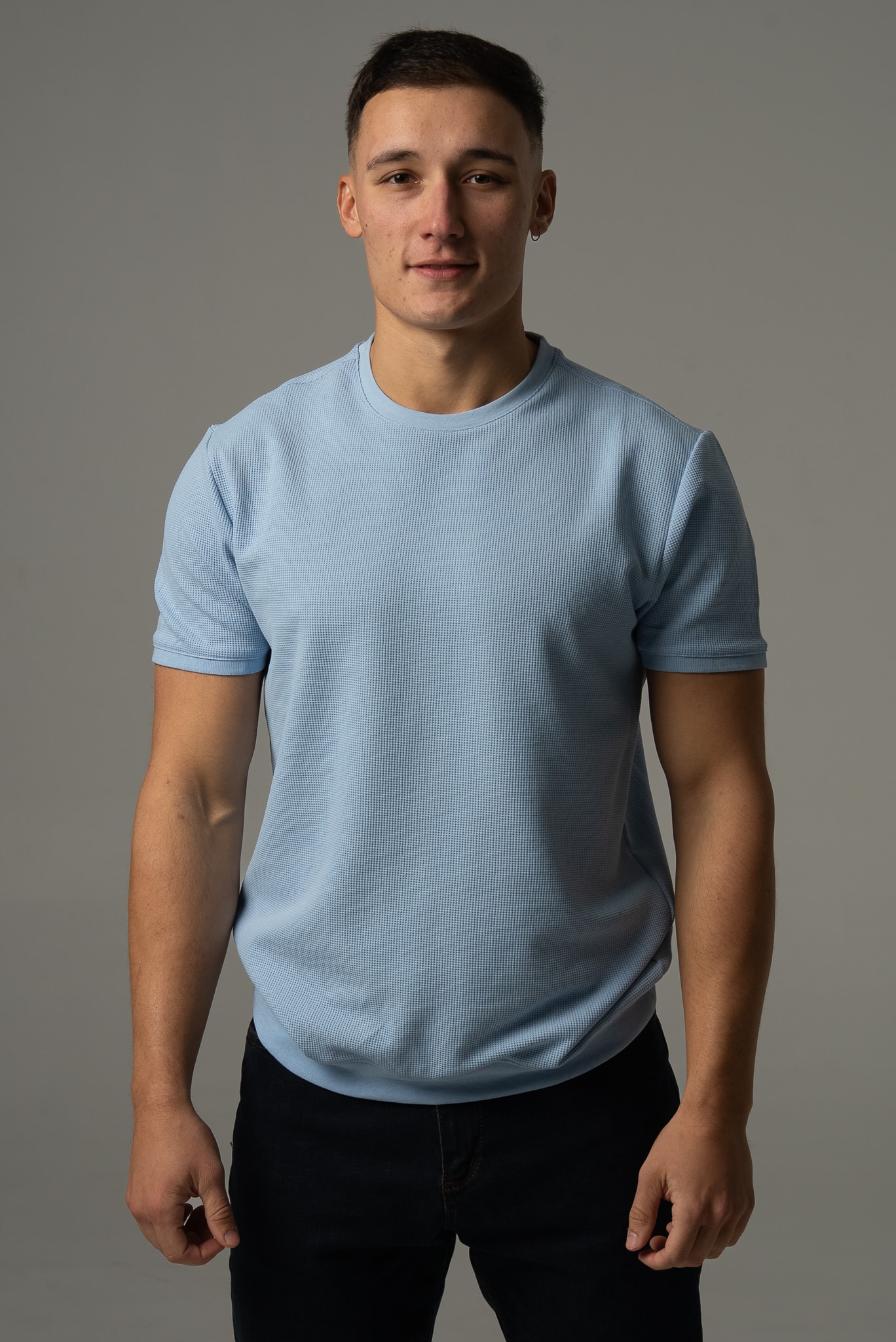 Błękitna koszulka męska basic