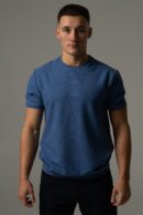 Niebieska koszulka męska basic