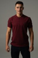 Bordowa koszulka męska basic